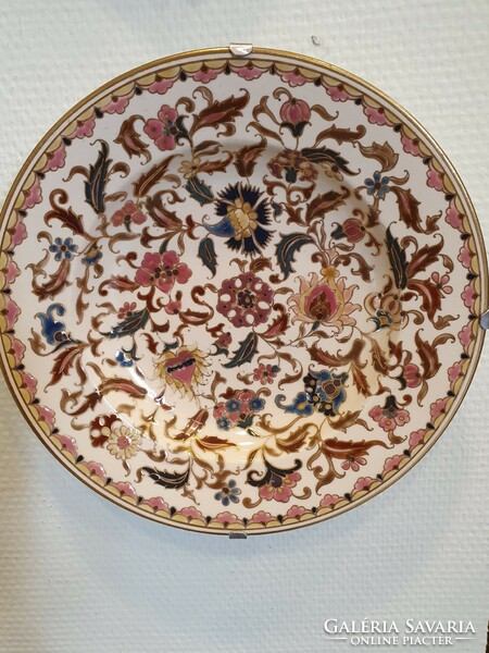 Zsolnay old Persian deep plate, offering