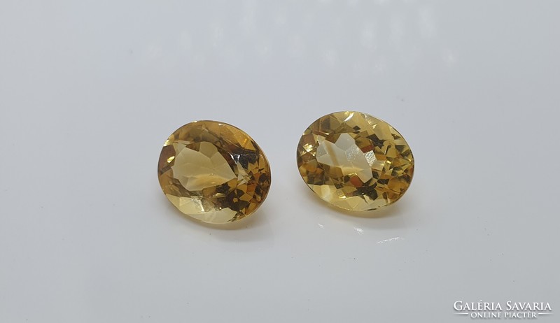 Brazilian citrine pair 13 carats.