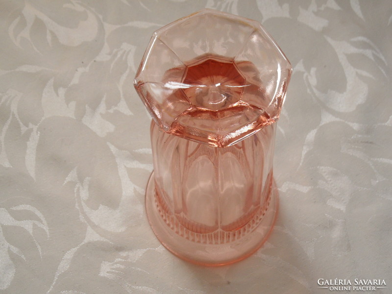 Art deco colored, pink glass vase