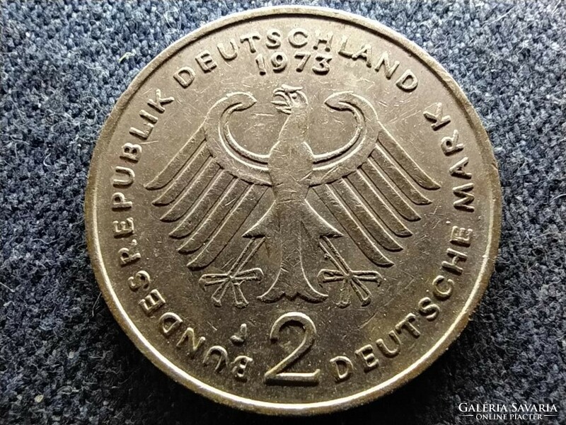 Germany 20 years of the USSR Konrad Adenauer 2 marks 1973 j (id81094)