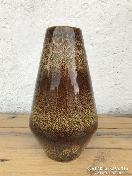 Brown granite vase