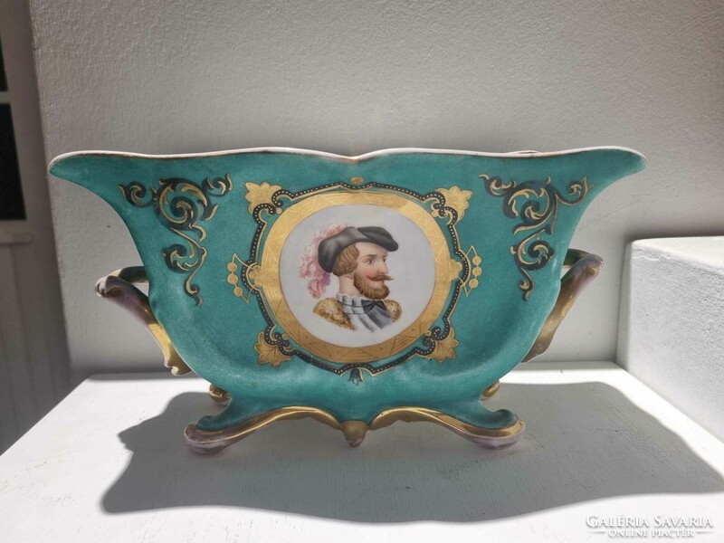 Pirkenhammer porcelán kínáló vagy kaspó F&M jelzéssel Németország , XX. század eleje - 03134