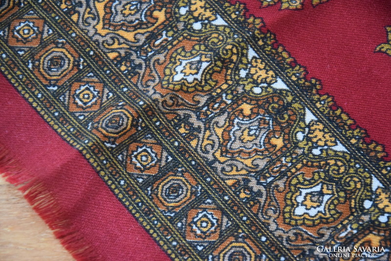 Antique old folk cashmere shawl headscarf folk costume wear 68 x 68