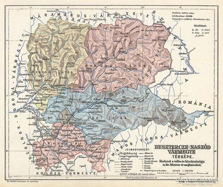 County of Beszterce-Naszód (repint: 1905)