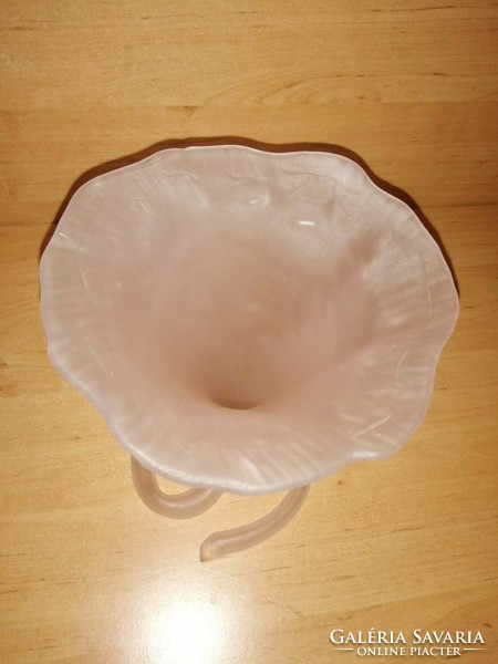 Tölcsér üveg váza - 20 cm magas