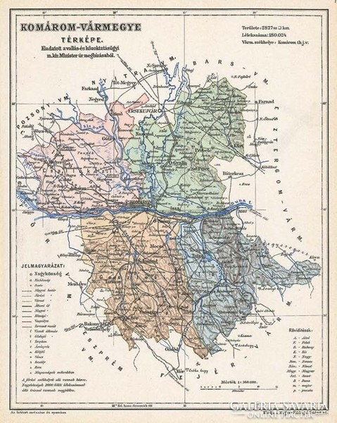 Komárom vármegye térképe (Reprint: 1905)