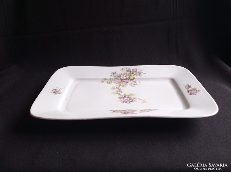 Old violet patterned porcelain offering large bowl