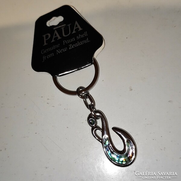 Új Paua Shell acél kulcstartó