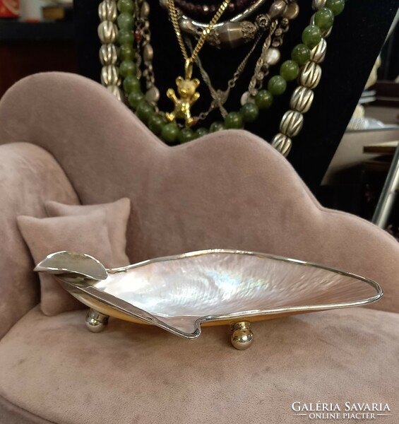 Indonesian silver - shell ashtray