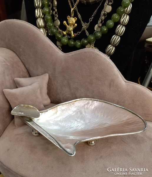 Indonesian silver - shell ashtray