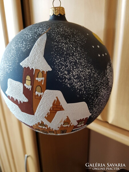 Hatalmas karácsonyi üveg dekor gömb