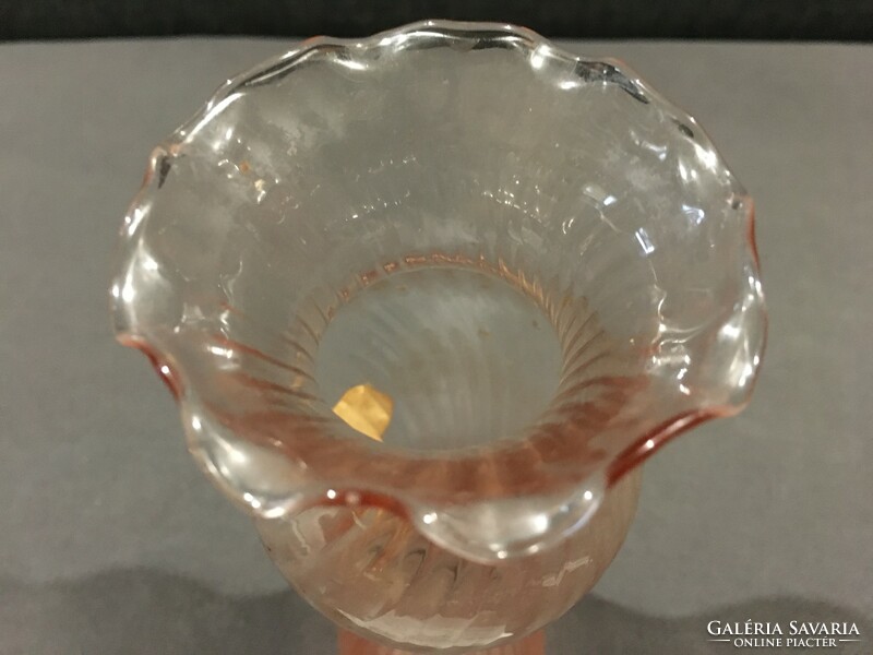 Stelvia glass vase with ruffled edges! Made in Italy!!! 23 cm!!