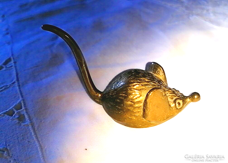 A cute and rare brass mouse figure