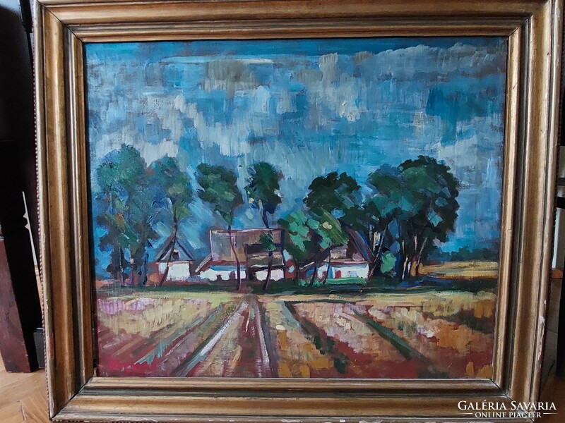 István Kozma (1937 Ploiesti - 2020 Eger) farm - Nagybánya painter - Transylvanian private collection