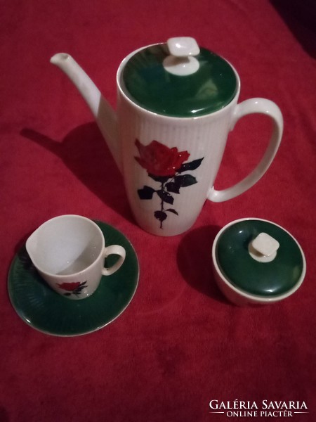 Bavaria porcelain for rose tea set, jug, pourer and sugar holder