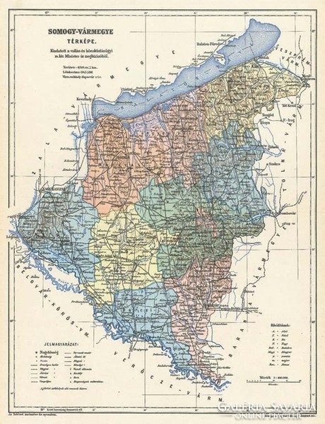 Map of Somogy county (reprint: 1905)