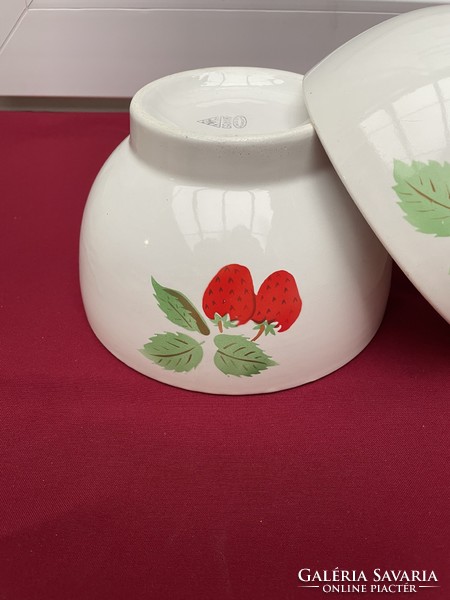 Rare granite strawberry, bowls with fruit stand, nostalgia piece, rustic decoration,