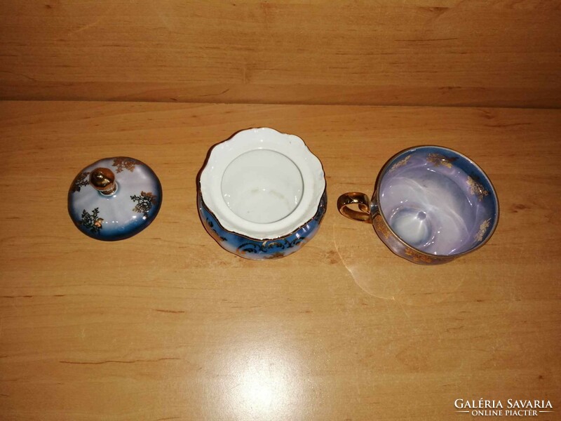 Spectacular Seltmann Weiden Bavarian porcelain with sugar bowl (18/k)