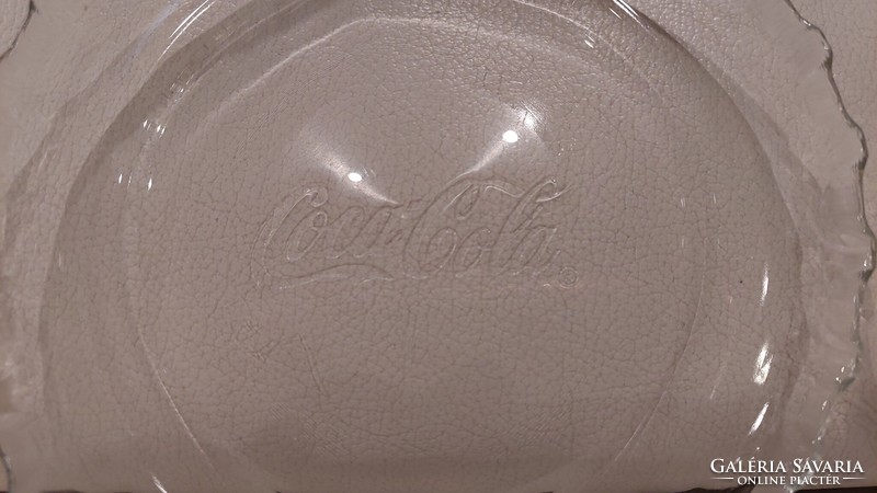 COCA-COLA kupak alakú üveg reklámtál