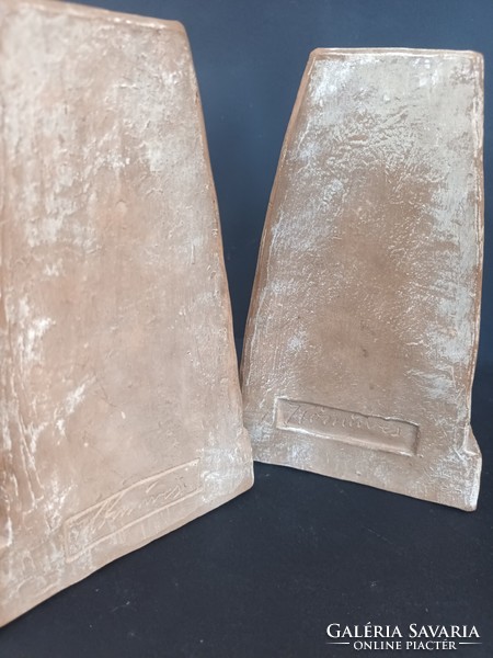 Pair of Artdeco stoneware ceramic bookends