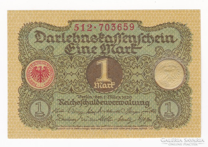 Egy Márka bankjegy Berlin 1920