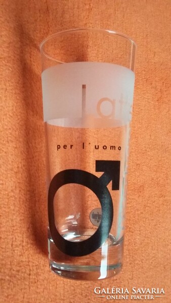 Segafredo Latte Machiato üveg pohár férfi szimbólummal