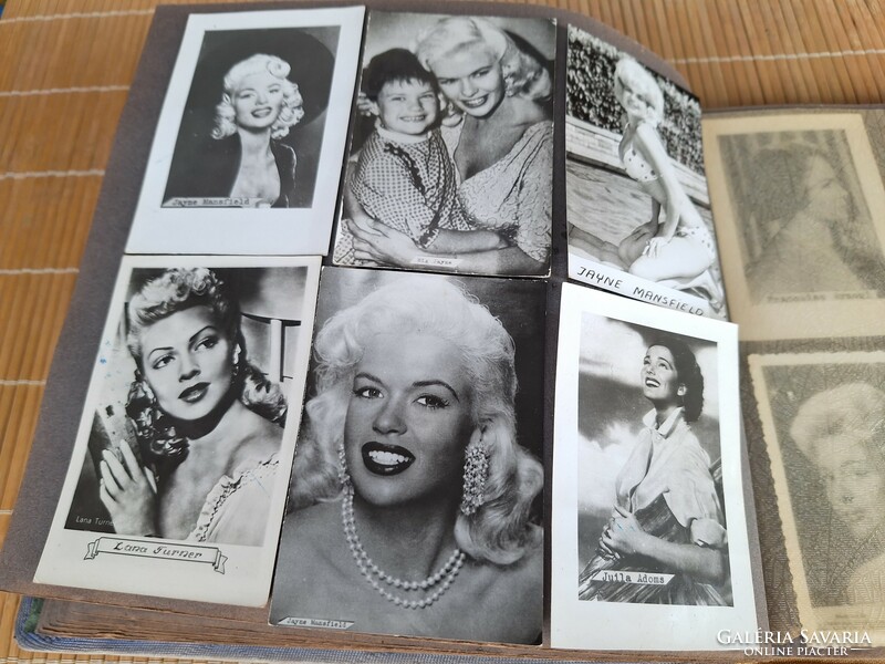 Photo album. Old foreign and Hungarian stars, singers, actors. HUF 8,000