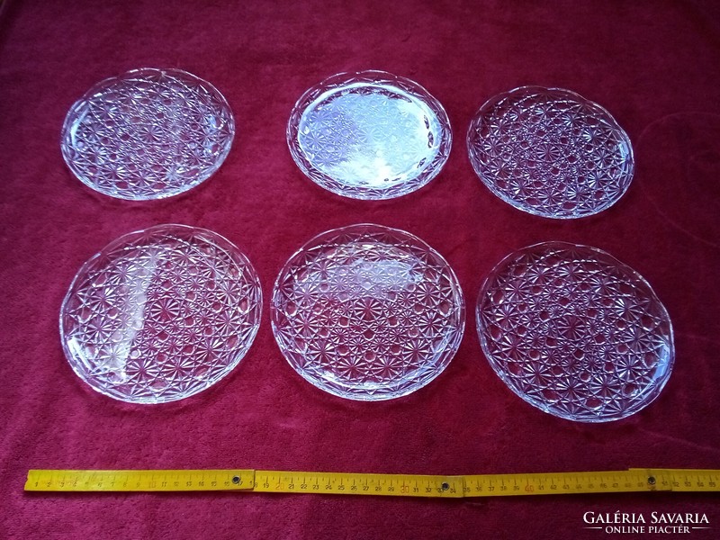 Small French glass serving tray set (6 pieces) for Christmas, New Year's Eve and New Year celebrations