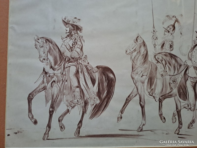 Spanish mounted conquistadors.