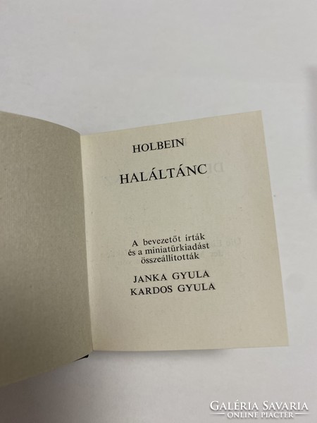 Holbein: Haláltánc minikönyv (6x5 cm) Képzőművészeti Alap Kiadóvállalata 1974.