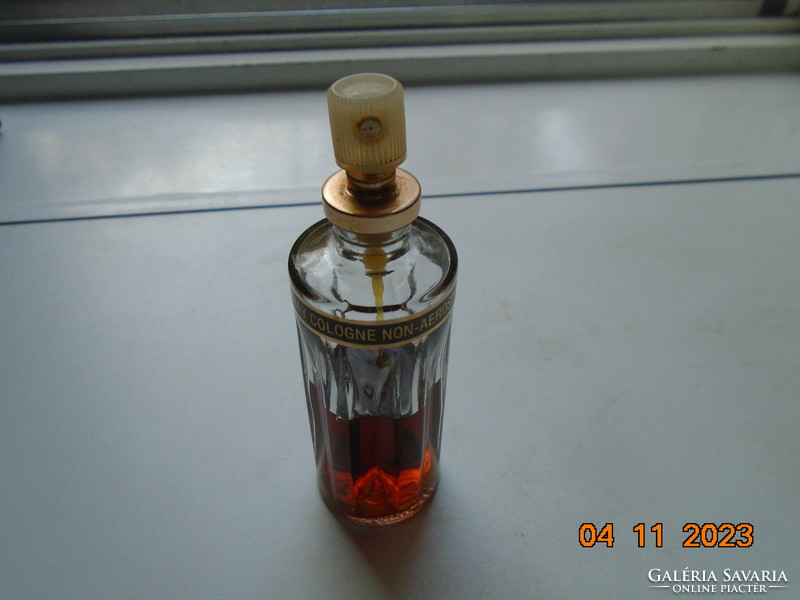1970 Fabergé aphrodisia marked perfume bottle with spray nozzle, half perfume, made in USA