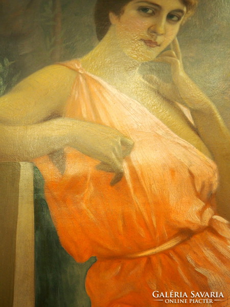 Margitay tihamér: standing female figure 1900. Around