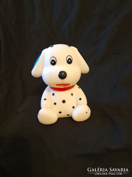 Dotted dog retro plastic toy, made of soft plastic