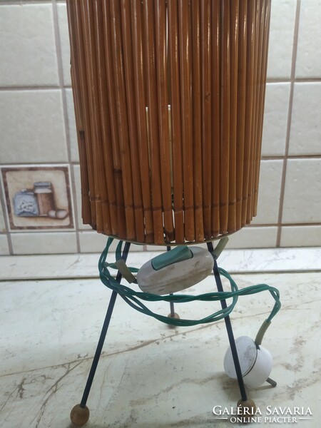 Retro reed table lamp for sale!