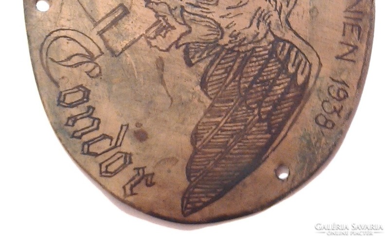 The spanish civil war luftwaffe legion condor badge plaque shield third reich spain hitler franco