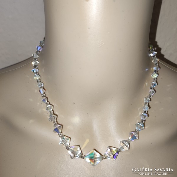 Aurora borealis crystal necklace 42cm