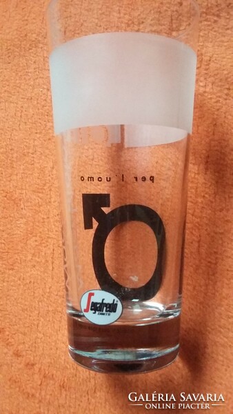 Segafredo latte machiato glass cup with man symbol