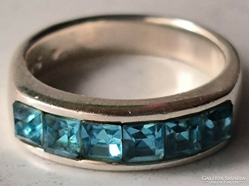 Kék köves ezüst gyűrű
