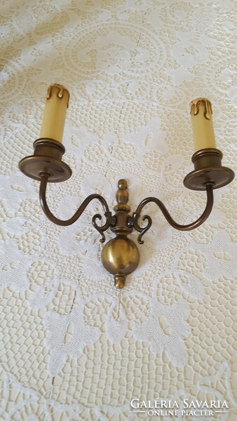 Antique two-armed, Flemish wall arm, wall lamp