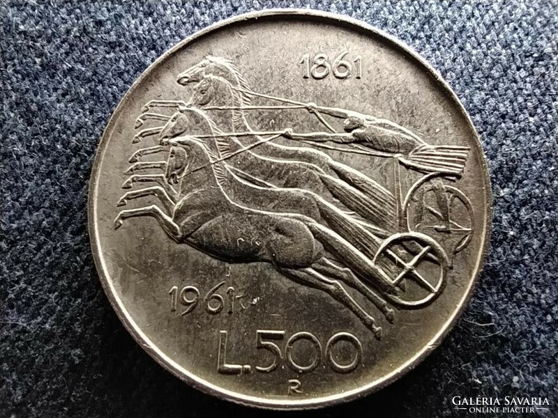 Italy 100 years of unification .835 Silver 500 lira 1961 r (id62260)