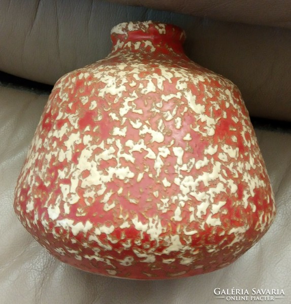 Tófej iparművészeti egyedi formájú kerámia váza