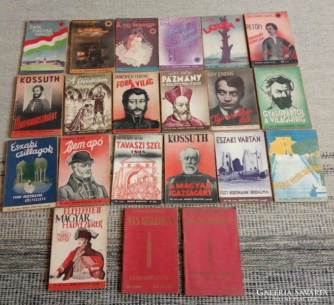 Könyvritkaság Nemzeti könyvtár szépirodalmi sorozat jó állapotban 1943-44 19 kötet
