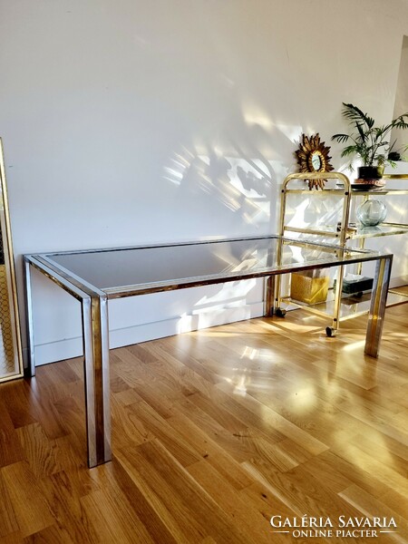 Italian mid-century glass table, coffee table