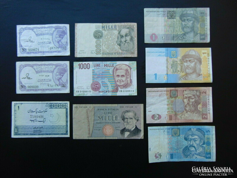 10 darab külföldi bankjegy csomag