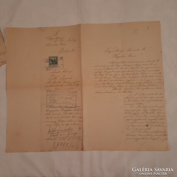 Teacher Orgovány's request to the Minister of the Interior and the letter from the Ministry of the Interior rejecting the request, 1917