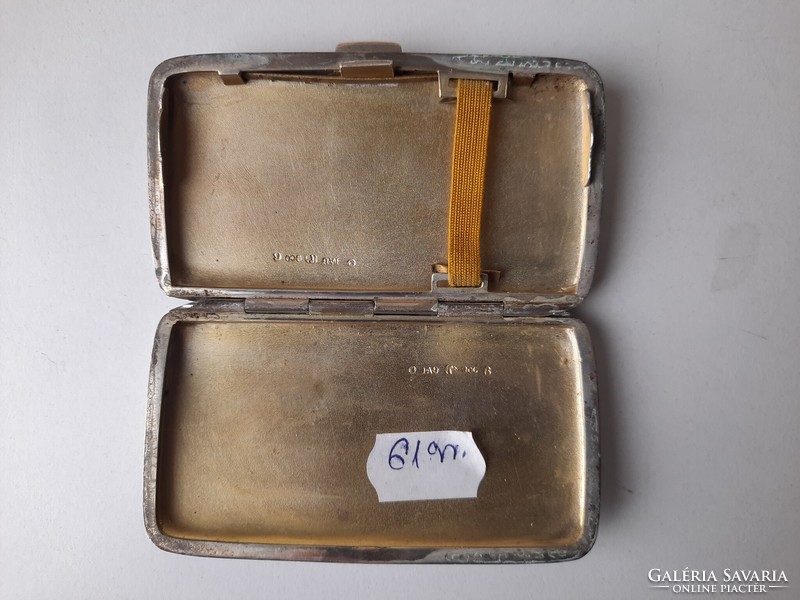 Silver women's cigarette case, box, with enamel decoration
