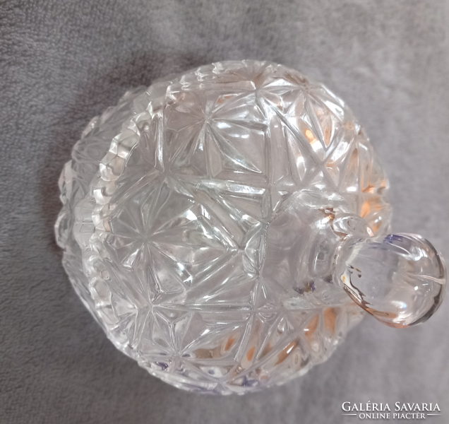 Beautiful crystal bonbonier 12 cm high and 11 cm wide