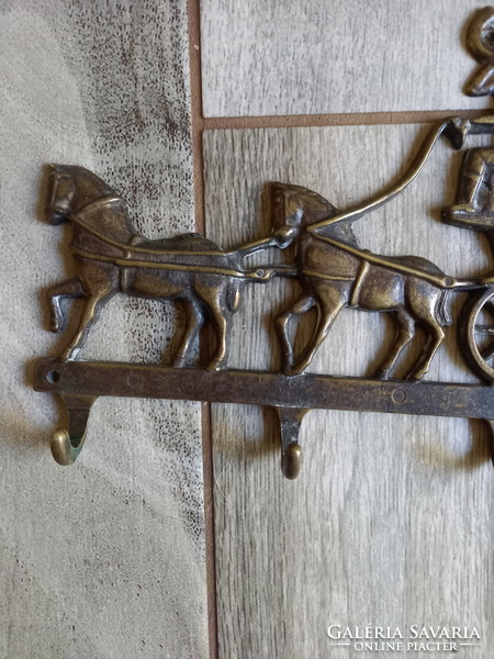 Wonderful old copper key holder (21.8x14.1x2 cm)