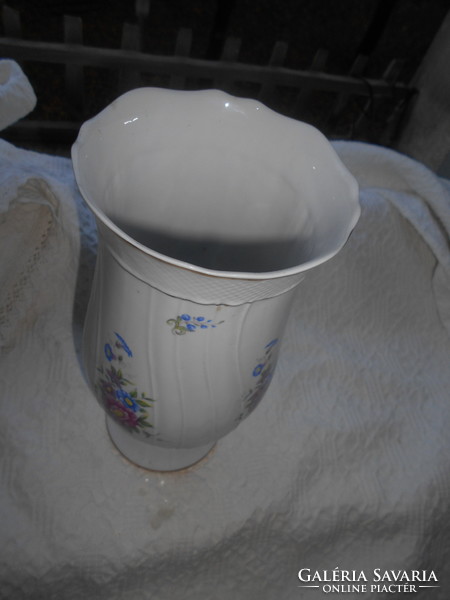 Hollóházi nagy méretű porcelán,váza 24 cm- Hajnalka mintás