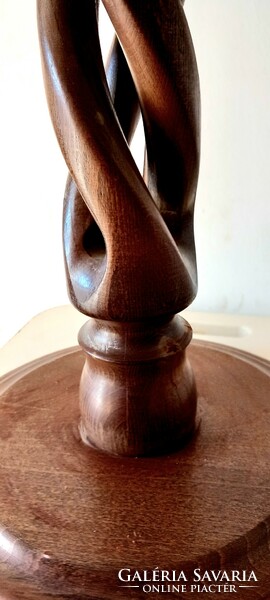 Pedestal wooden carved antique negotiable art deco design